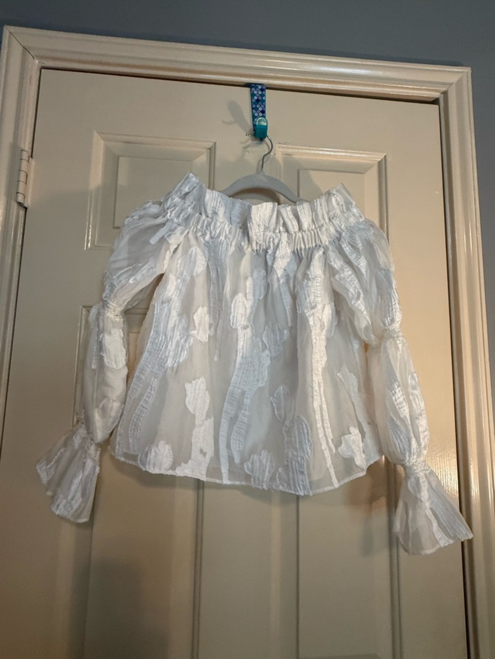 Alexis White Off-Shoulder Ruffled Blouse - Picture 4 of 7